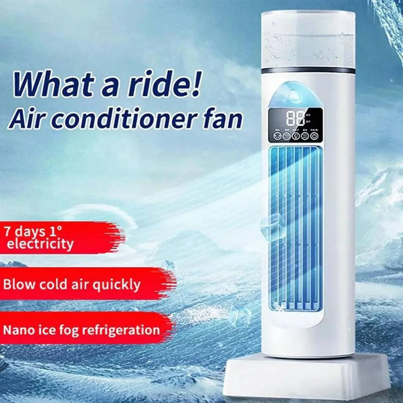 Portable Bladeless Air Cooler with Water Tank and Remote Control, 6 Speed Levels