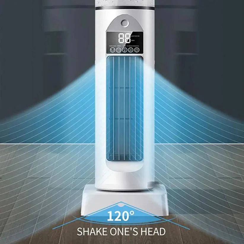 Portable Bladeless Air Cooler with Water Tank and Remote Control, 6 Speed Levels