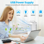 Compact USB table fan with soft light and timer function