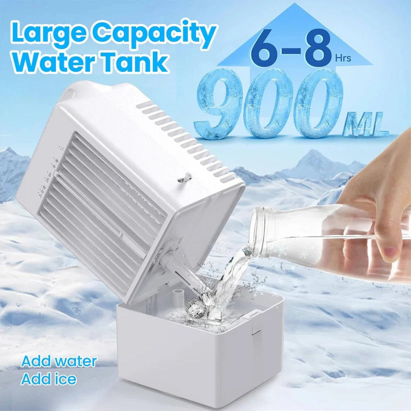 Compact USB table fan with soft light and timer function