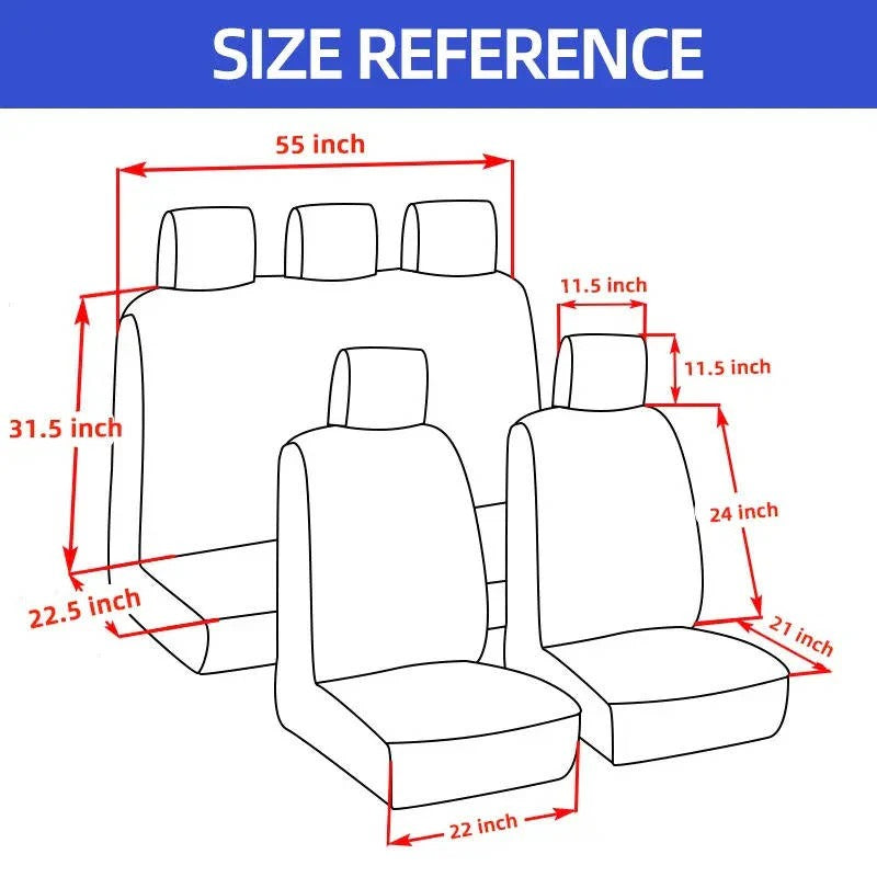 Waterproof Car Seat Covers in 5-Seater Set for Vehicles