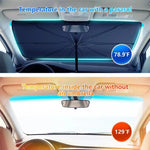 Faltbare Sonnenblende für Windschutzscheiben mit Wärmeschutz für Autos und Lkw