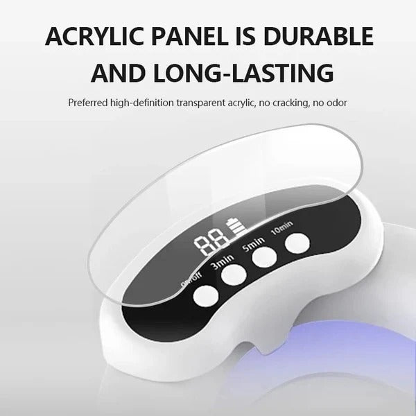Portable light device for nail care for hands and feet