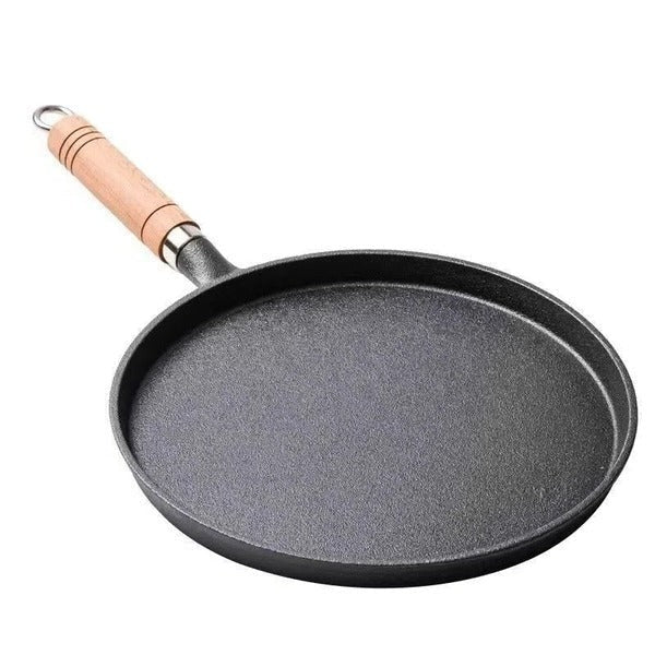 Cast iron frying pan for perfect pancakes on gas and induction hobs