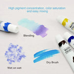 Kompaktes Aquarell-Set für unterwegs mit Palette, Pinsel und Skizzenbuch