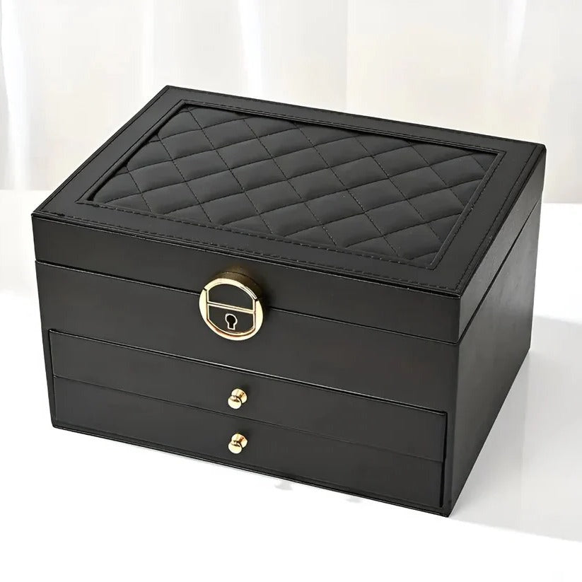 Elegante Schmuckaufbewahrungsbox mit Mehrschicht-Design