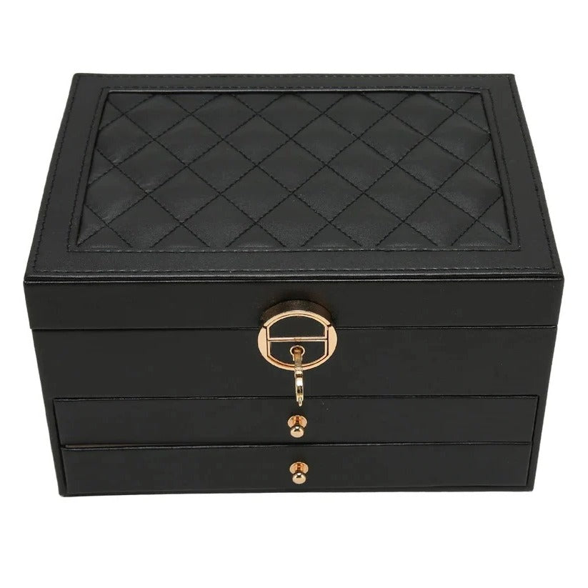 Elegante Schmuckaufbewahrungsbox mit Mehrschicht-Design