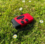 Sonnenbetriebenes Notfallradio mit Handkurbel und Powerbank