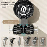 Adjustable Shower Head Holder with Suction Cup and Practical Storage