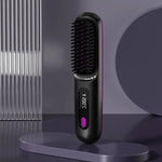 Kabelloser Haarglätter mit USB-Ladung und LCD-Anzeige