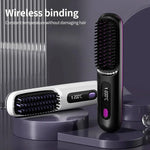 Kabelloser Haarglätter mit USB-Ladung und LCD-Anzeige