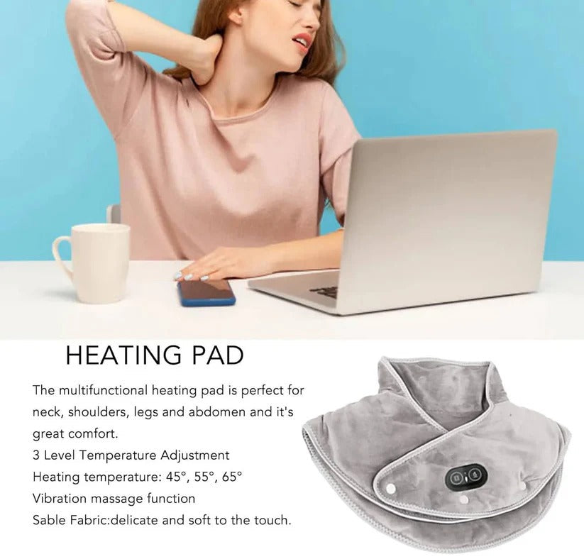 Heat-Assisted Neck and Shoulder Pad with 3 Temperature Settings and Automatic Shut-Off