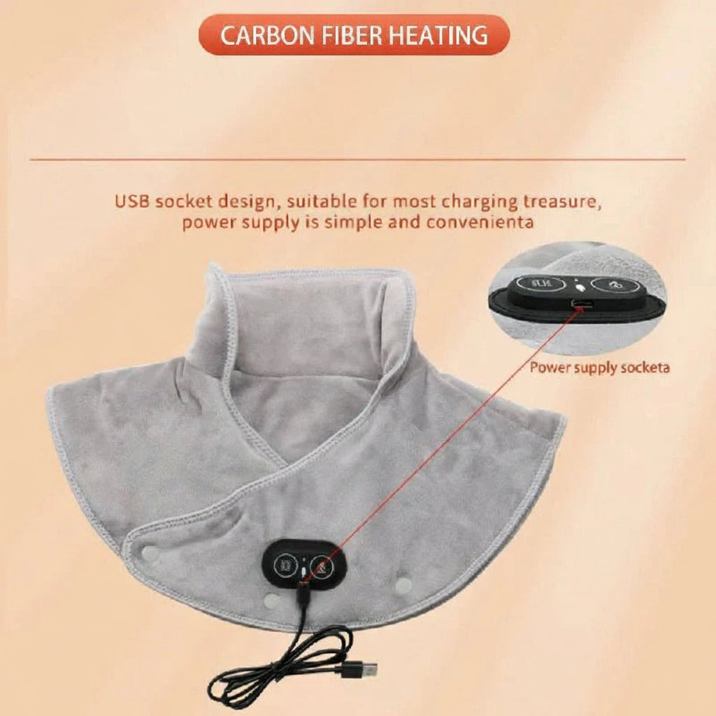 Heat-Assisted Neck and Shoulder Pad with 3 Temperature Settings and Automatic Shut-Off