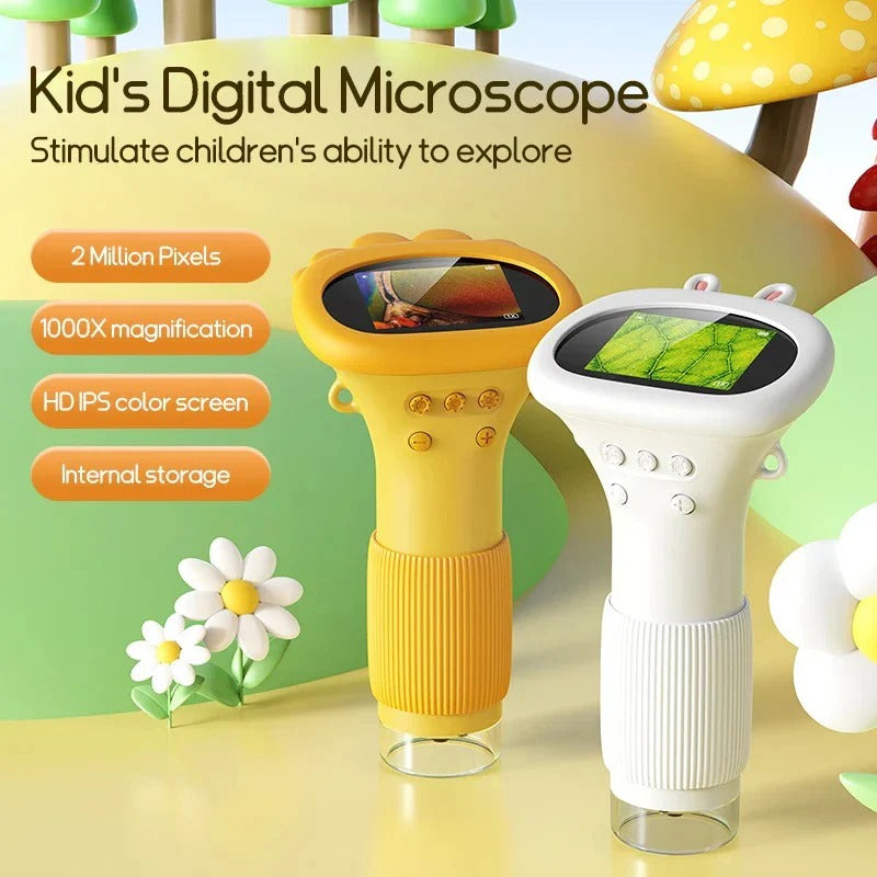 Portable Handheld Microscope with 1000x Magnification for Kids