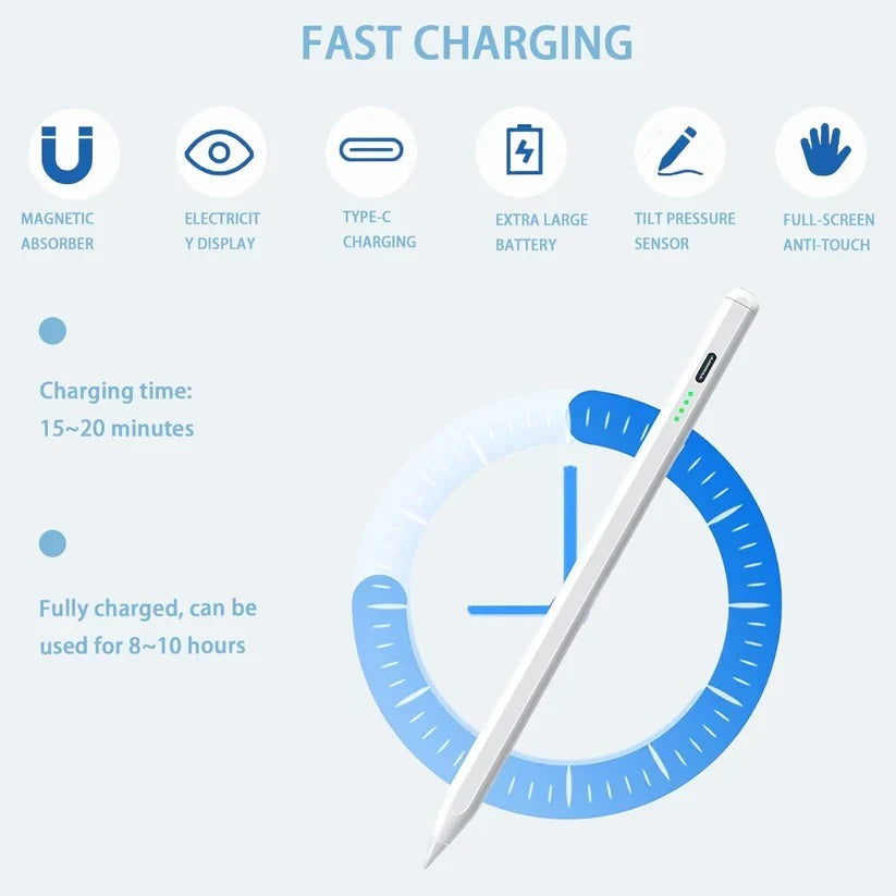 Präziser Stylus mit Magnetischem Halt für Tablets und Notizen