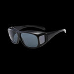 Überbrückungsbrille für Nachtfahrten mit polarisierenden Gläsern und seitlichem Sichtfeld