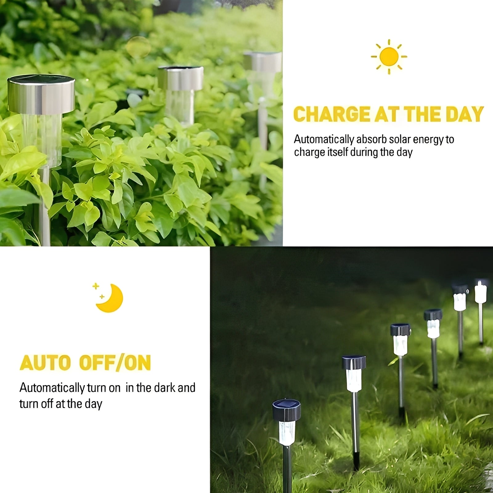 Solarbetriebene LED-Lichterketten für Garten und Hof, 10er Set