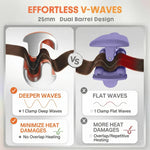 25mm Double Barrel Hair Crimper with 5 Temperature Settings