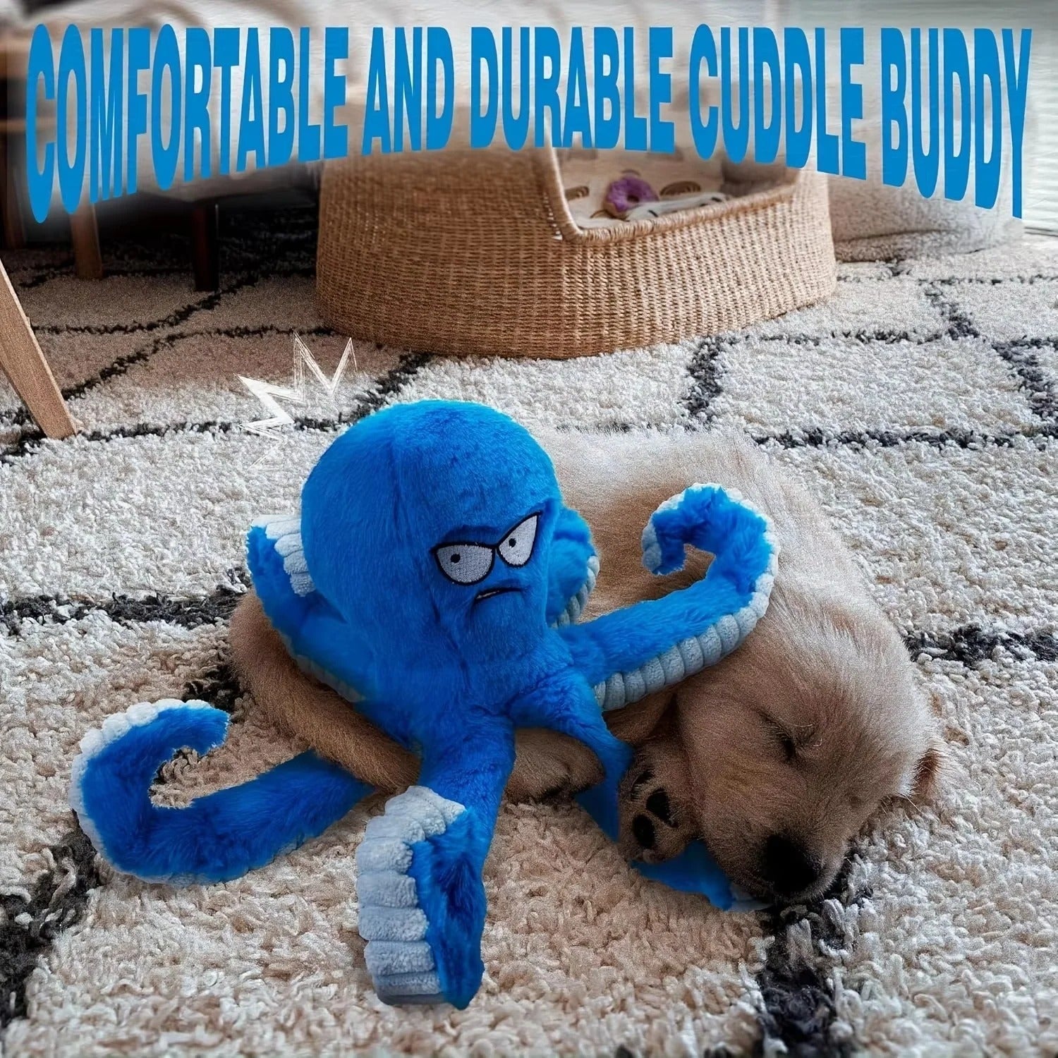 Cuddly octopus toy with sound function