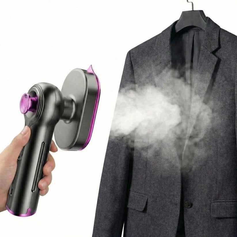Portable Garment Steamer with Swivel Handle and Visible Water Tank