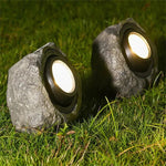Cobblestone lighting for gardens and outdoor areas
