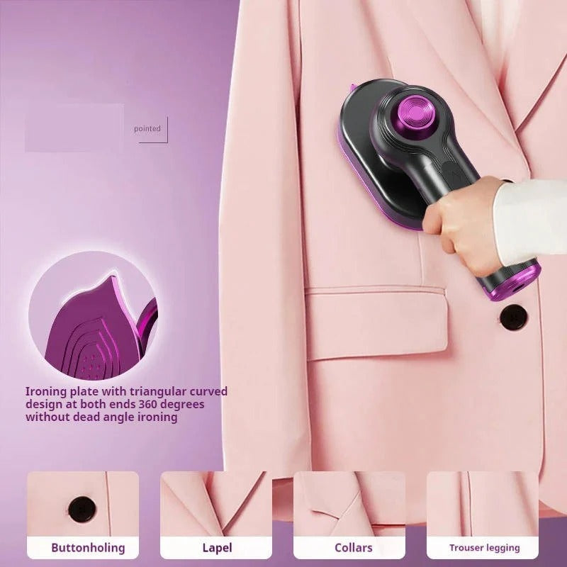 Portable Garment Steamer with Swivel Handle and Visible Water Tank