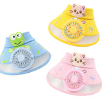 Kids' Sun Hat with Fan – Adjustable Frog-Design Summer Hat