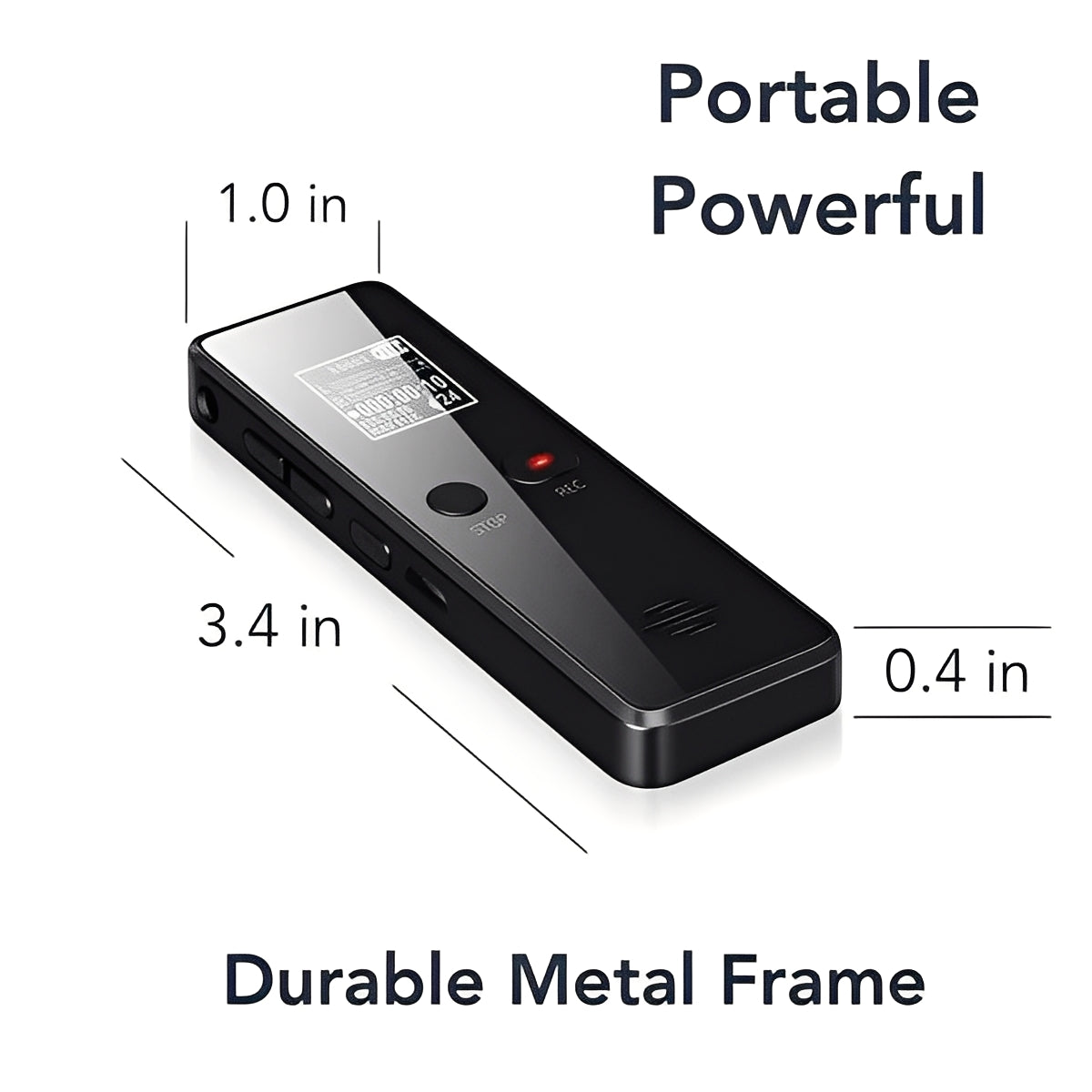 Digital Audio Recorder with Integrated Loudspeaker