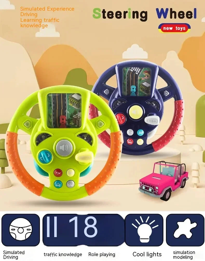 Interactive Kids' Steering Wheel with Screen – Mini Toy for Driving Fun