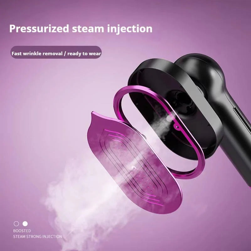 Portable Garment Steamer with Swivel Handle and Visible Water Tank