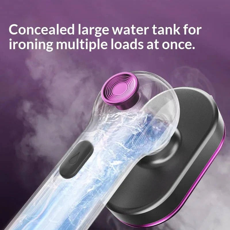 Portable Garment Steamer with Swivel Handle and Visible Water Tank