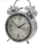 Große Retro Metall-Weckeruhr – Überdimensionale Nachttischuhr mit Lautem Zwillingsglockendesign