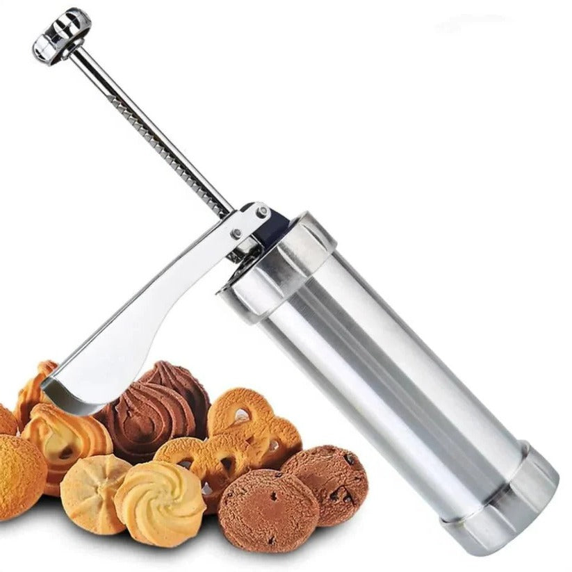 Aluminium-Kekspresse Set mit 20 Formen und 4 Spritzaufsätzen
