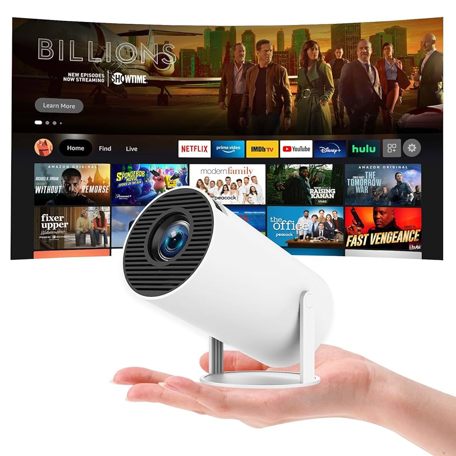 Portable HD Projector - 4K Resolution for Movie Nights