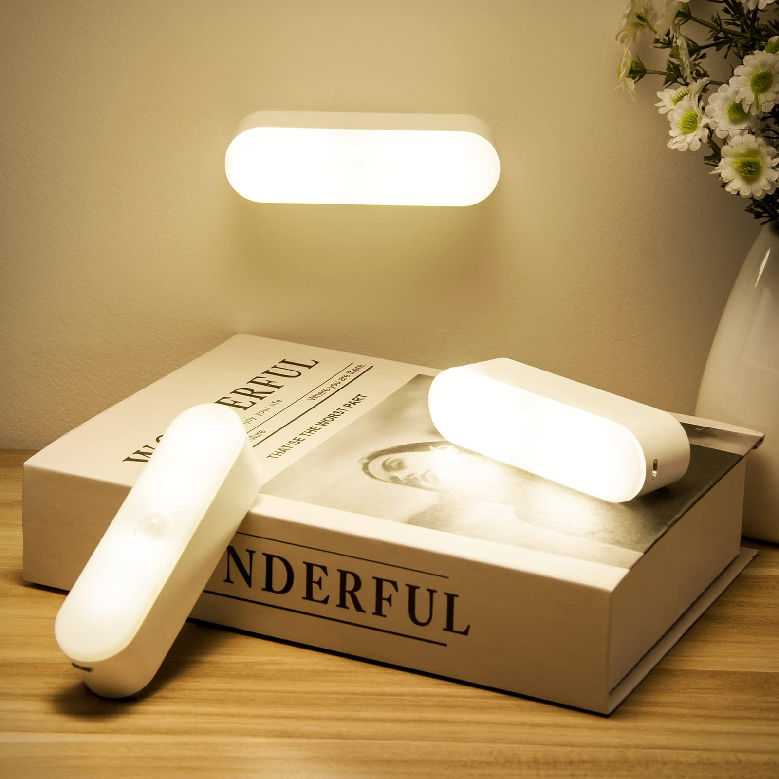 Wireless Motion Sensor Wall Light – USB-Rechargeable Indoor Light for Security and Modern Design