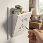 Versteckter Wandsafe mit Steckdosen-Design für Wertsachen