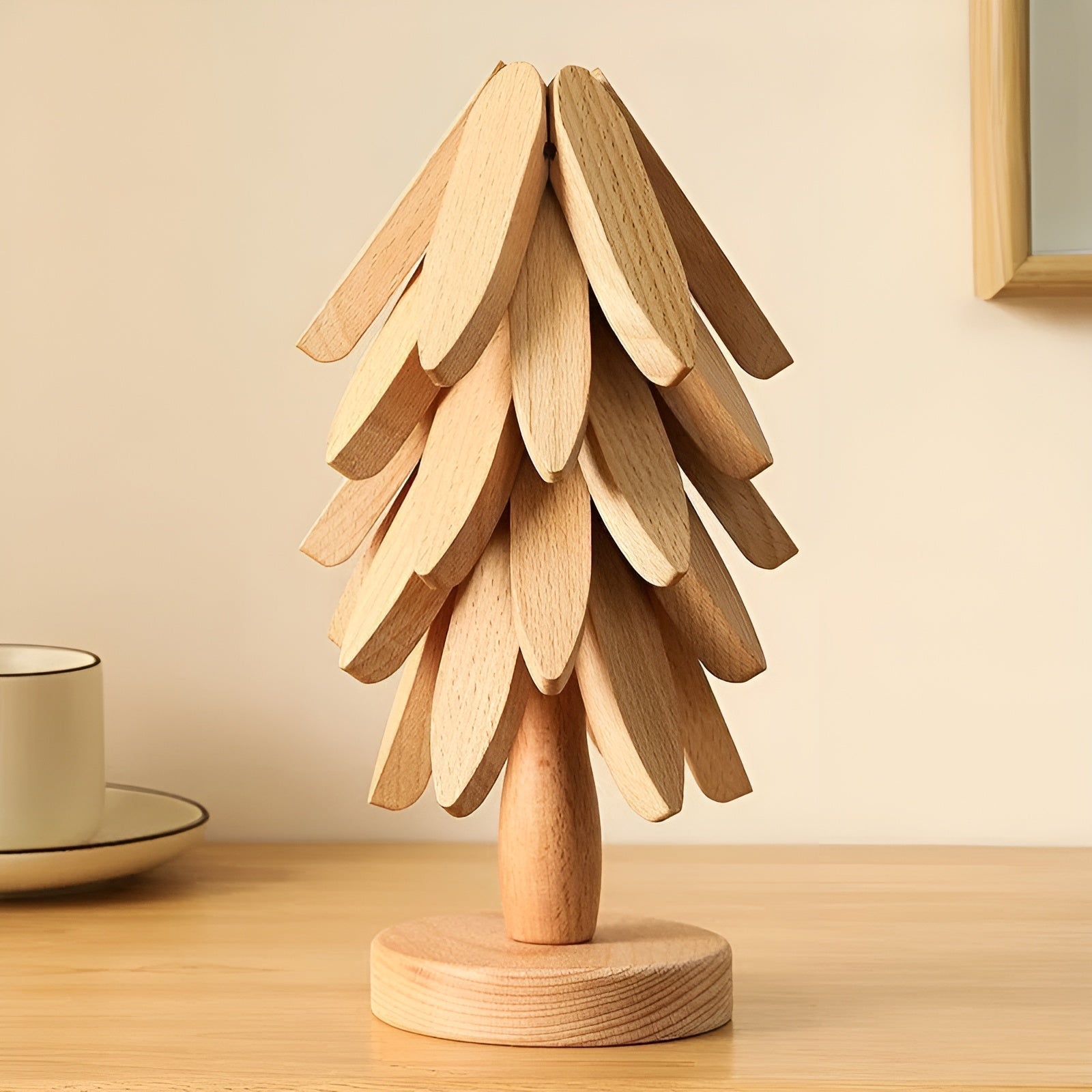 Christmas Tree Coasters foldable – Decorative and practical | Ideal for drinks and holidays