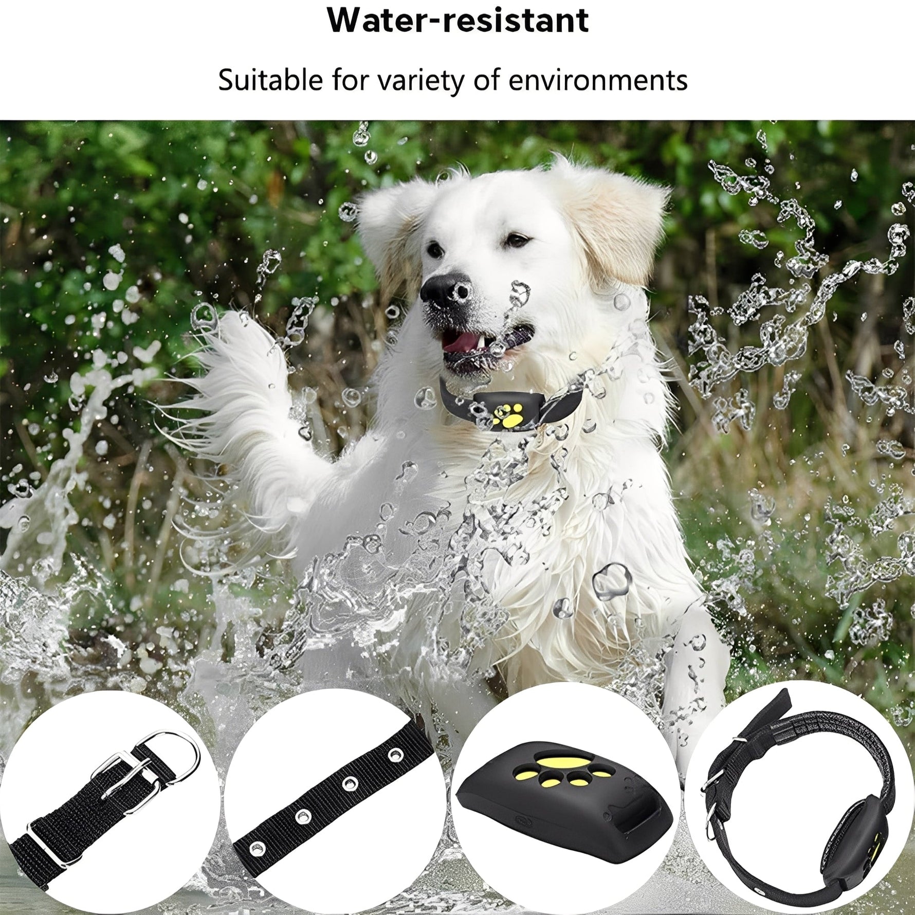 Intelligenter GPS-Halsband für Haustiere mit App-Integration und verstellbarem Riemen