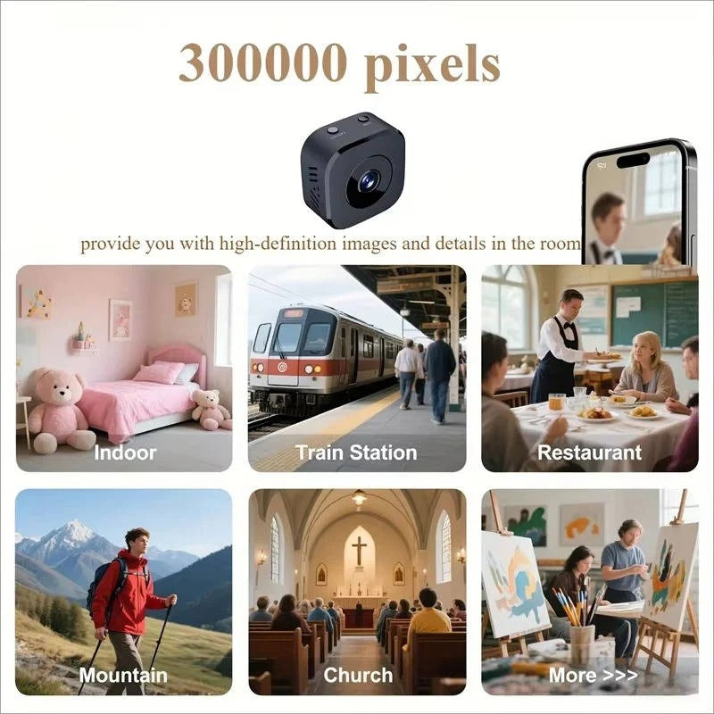 Kompakte 4K Innenkamera mit WLAN, Nachtsicht und Bewegungsmeldungen