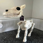 Spooky Halloween Decoration: Cow and Horse Skeleton