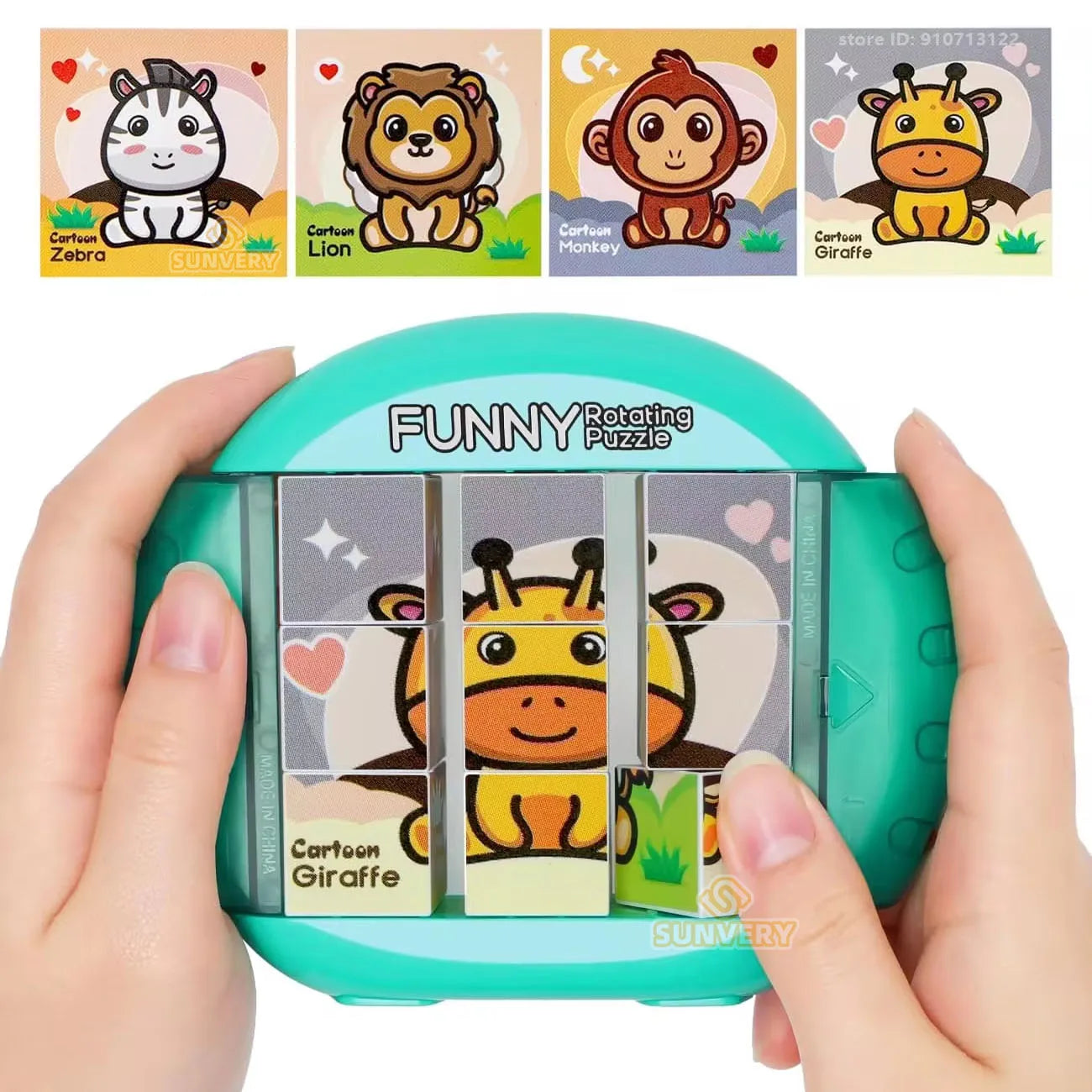 Rotating animal puzzle for children – Endless puzzle fun