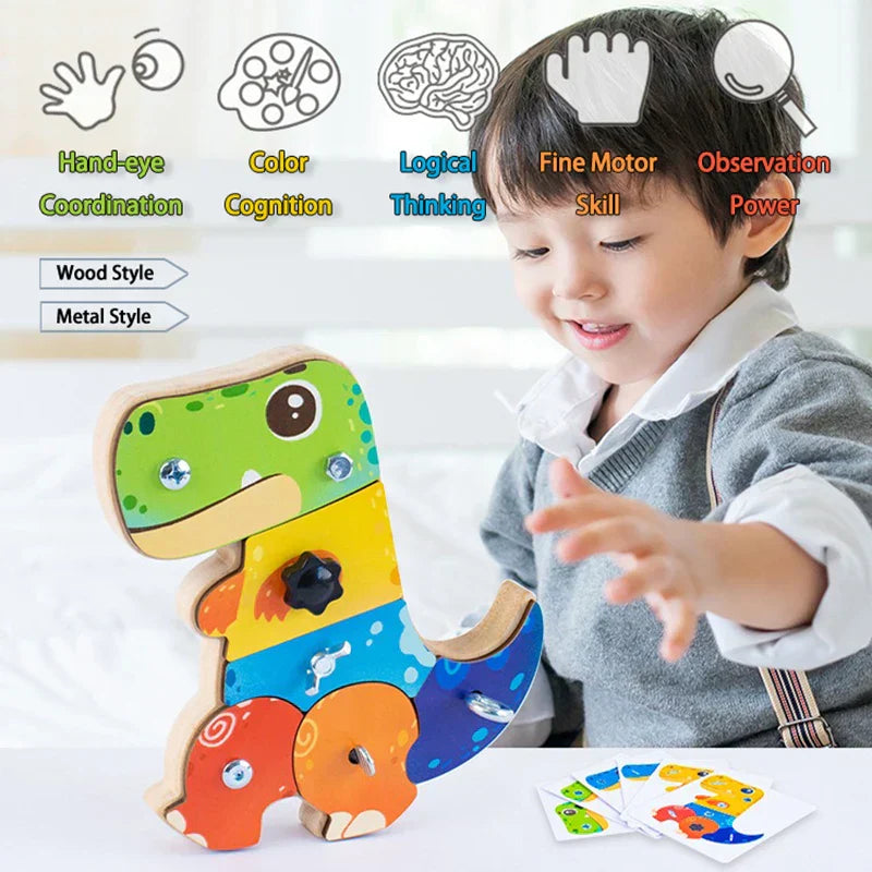 Sensorisches Spielzeug für Kinder – Dino zum Drehen und Entdecken