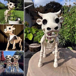 Spooky Halloween Decoration: Cow and Horse Skeleton
