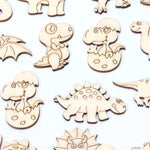 Dino-Design Holzscheiben Set, 20 Stück für Kreativprojekte