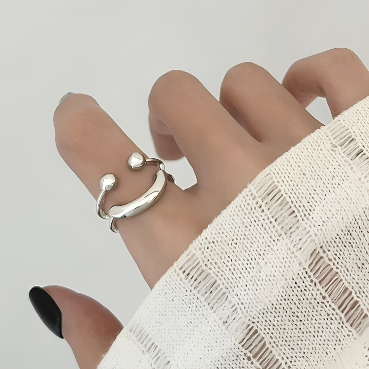 LächelRing | Verstellbar | Hautfreundlich | Silber-Look