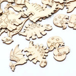 Dinosaurier Holzscheiben Set – 20 Teile für kreative Projekte