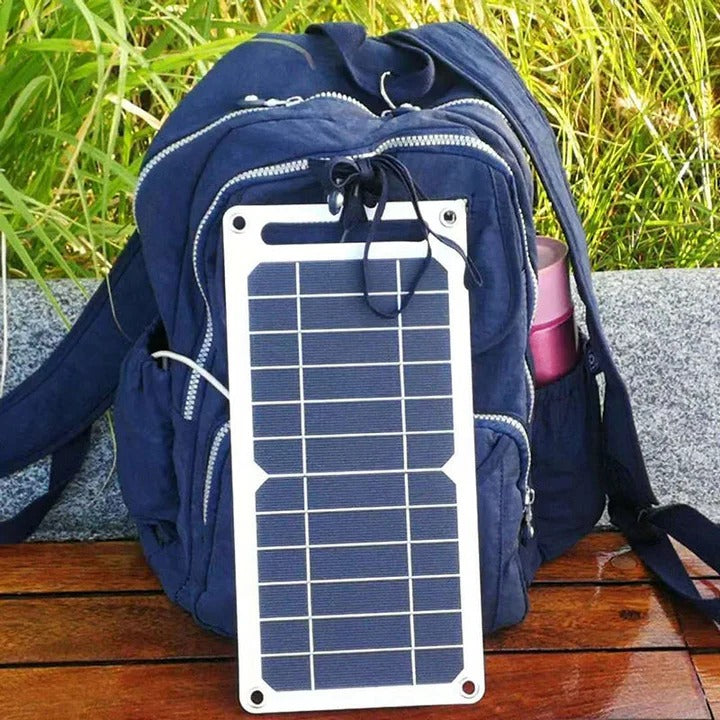 Portable USB Rechargeable Battery with Waterproof Solar Panel