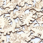 Dinosaurier Holzscheiben Set – 20 Teile für kreative Projekte