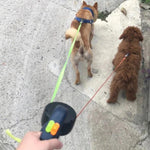 Dual Dog Leash with LED Light and 360° Swivel, Tangle-Free
