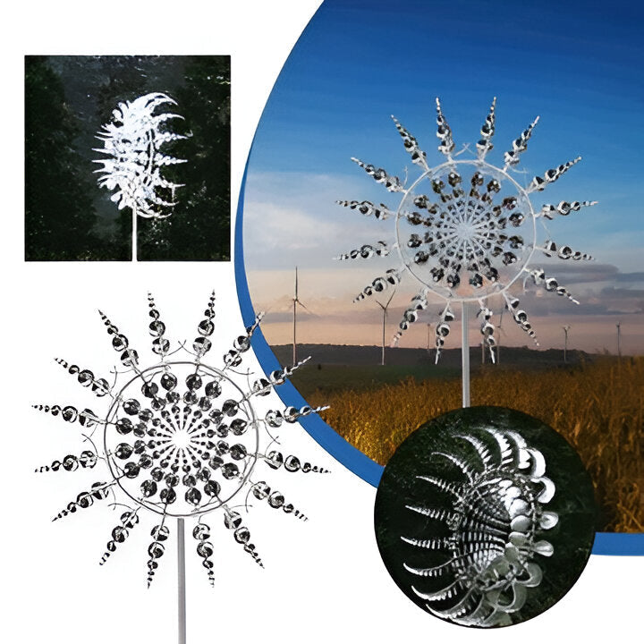 Weatherproof Metal Garden Wind Spinner for Impressive Movement